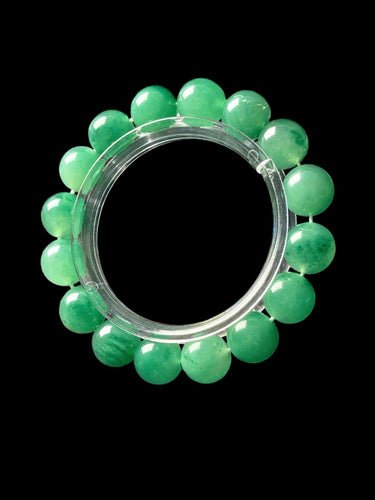 Premium Jade Beaded Bracelet - 13-21mm Large Round Green Quartzite Jade Bracelet, Unisex Luxury Crystal Statement Jewelry