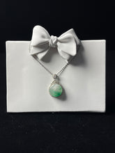 Load image into Gallery viewer, Natural Green Jadeite Pendant Necklace - Grade A Burmese Jade Ping'An Kou Safety Donut Luxury Pendant for Women, Fine Jewelry Gift